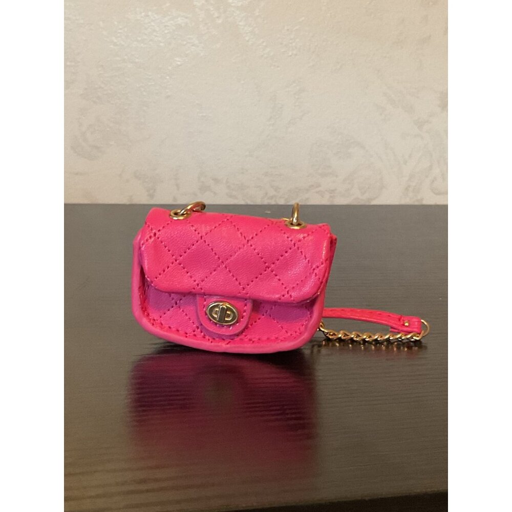 Zuru Surprise Mini Hot Pink Quilted Leather Chain Purse
